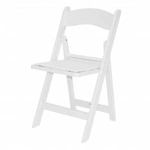 Chair, White Resin (Fancy)
