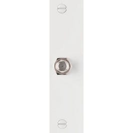 Wall Plate, F Type Coax Connector, White Thermoplastic