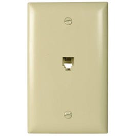 Wall Plate, Phone Jack, Ivory Nylon