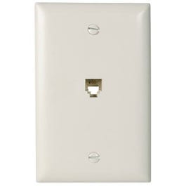 Wall Plate, Phone Jack, White Nylon