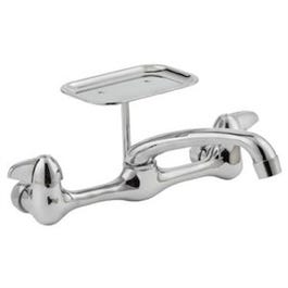 Wall-Mount Kitchen Faucet, 2-Handle, Chrome Plated