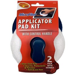 Applicator Pad For Car Protectants & Polish, Micofiber, 2-Pk.