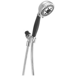 H2Okinetic 5-Spray Handheld Showerhead, Chrome with Rubber Grip