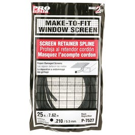 Screen Retainer Spline, Black, 7/32-In. x 25-Ft.
