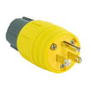 Watertight Plug, Yellow, 2-Pole, 15-Amp, 125-Volt