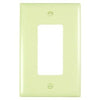 Wall Plate, Junior Jumbo, 1-Gang Decorator, Ivory Nylon