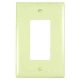 Wall Plate, Junior Jumbo, 1-Gang Decorator, Ivory Nylon