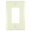 Wall Plate, Junior Jumbo, 1-Gang Decorator, Light Almond Nylon