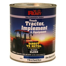 Rust-Preventative Paint & Primer, Direct to Metal, Truck, Tractor, Implement & Equipment, Ford Blue, 1-Qt.