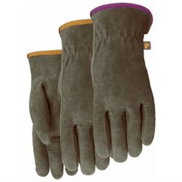 Work Gloves, Suede, Gunn Cut, Women's L