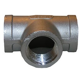 Stainless Steel Female Iron Pipe Tee, 1/2-In.