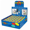 Rubber Disc  Magnet, 1-In., Assorted Colors