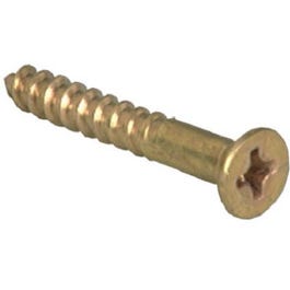 Wood Screws, Phillips Flat Head, Brass, #4 x 3/4-In., 100-Pk.