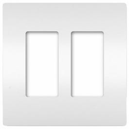 Radiant 2-Gang Plastic Wall Plate, White