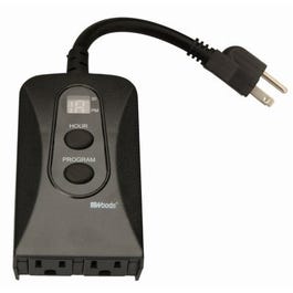 2-Outlet 24-Hour Digital Block Heater Timer