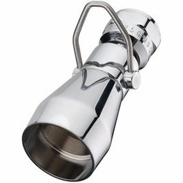 Water-Saver Showerhead, Fixed-Mount, Chrome-Plated Brass