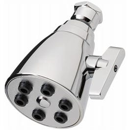 Showerhead, Wall-Mount, 6-Spray, Chrome