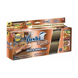 Yoshi Grill Mat, Non-Stick, 15.75 x 13-In., 2-Pk.