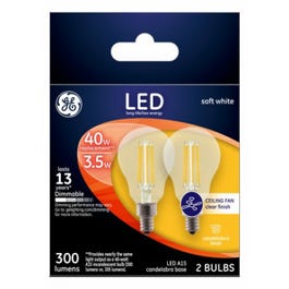 GE Classic LED Replacement Ceiling Fan Bulbs (40 Watt Soft White A15 2 Pack)