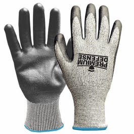 Work Gloves, Cut-Resistant, Touchscreen, Gray, Men's Large