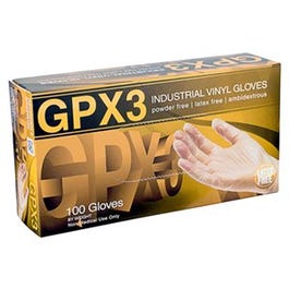 Vinyl Industrial Work Gloves, Disposable, Powder-Free, M, 100-Ct.