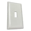 RV Wall Plate, Single Gang, White Plastic