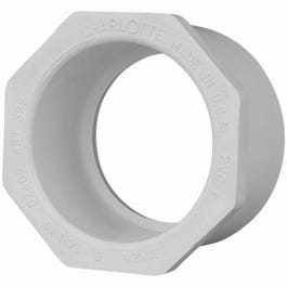 Pipe Reducer Bushing, Spigot x Slip, White, 1.25 x 3/4-In.