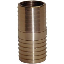 Yellow Brass Insert Coupling, Barbed Ends, 1-1/4-In.