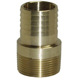 Yellow Brass Threaded Male Adapter, Barbed End, 1.5-In.