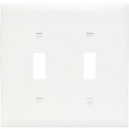 White 2-Toggle Nylon Wall Plate