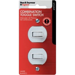 White 2-Single-Pole Combo Switch