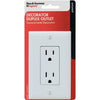 White 2-Pole 3-Wire Grounding  Decorator Duplex Receptacle