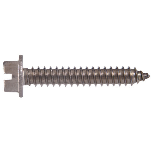 Hillman Group Stainless Steel Slotted Hex Washer Head Sheet Metal Screw