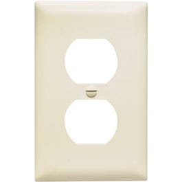 Wall Plate, Duplex Outlet, Almond Nylon, 10-Pk