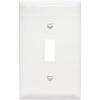 White 1-Toggle Oversize Wall Plate