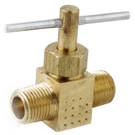 Straight Needle Valve Fitting,  Lead-Free, 1/4-In. MPT