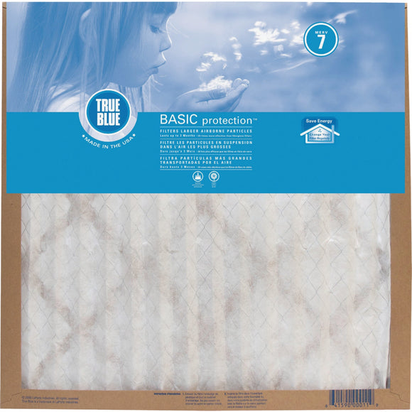 True Blue 20 In. x 30 In. x 1 In. Basic Protection MERV 7 Furnace Filter