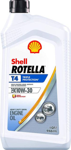 Shell Rotella® T4 Triple Protection 10W-30 Heavy Duty Engine Oil (1 Gal)