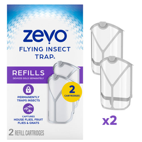 Zevo Flying Insect Trap Refill Cartridges, Fly Trap, Fruit Fly Trap