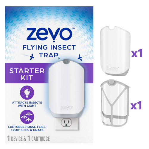 Zevo Flying Insect Trap Fly Trap (1 Plug-In Base + 1 Cartridge) (1 Kit)