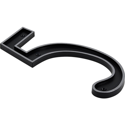 Hillman Black & Silver Reflective Plastic House Number 5