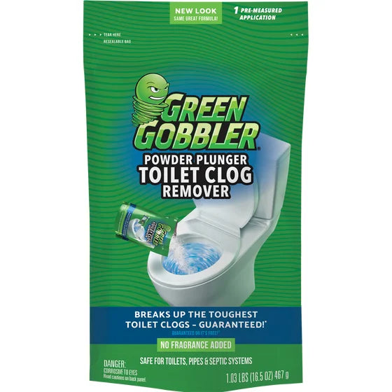 Green Gobbler Powder Plunger Toilet Clog Remover (16.5 oz)