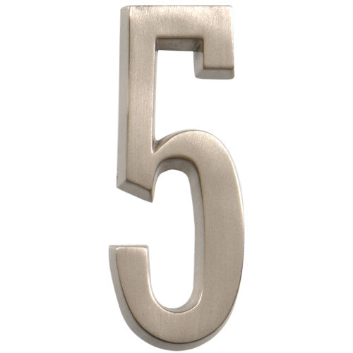 Hillman Distinctions Adhesive House Number 5 Nickel