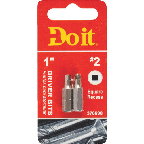 Do it #2 Square Recess 1 In. Insert Screwdriver Bit (2-Pack)