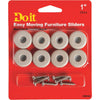 Do it 1 In. Round Adhesive and Screw on Furniture Glide,(8-Pack)