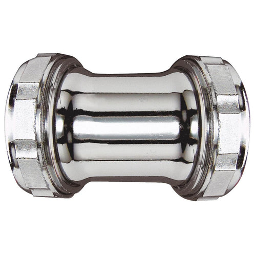 Do it 1-1/2 In. Chrome-Plated Brass Straight Coupling