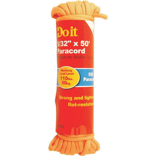 Do it 550 5/32 In. x 50 Ft. Orange Nylon Paracord