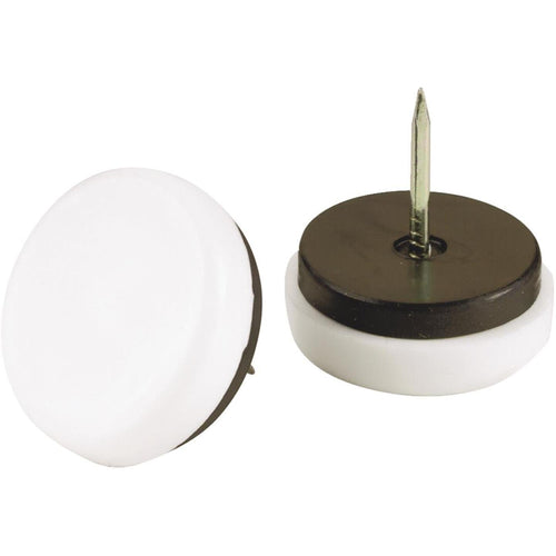 Do it 7/8 In. Round Nail on Furniture Glide with Rubber Cushion,(4-Pack)