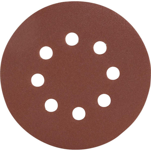 Do it Best 5 In. 120-Grit 8-Hole Pattern Vented Sanding Disc with Hook & Loop Backing (50-Pack)