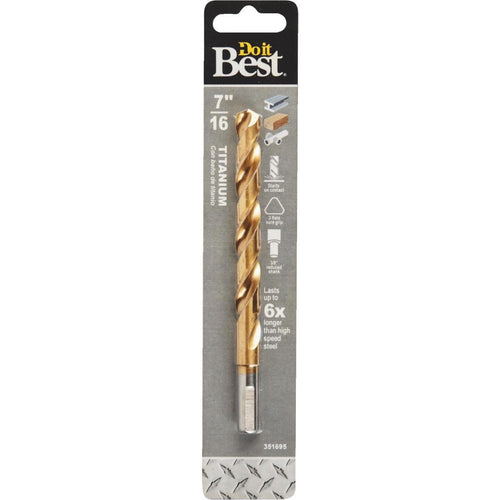 Do it Best 7/16 In. Titanium Drill Bit